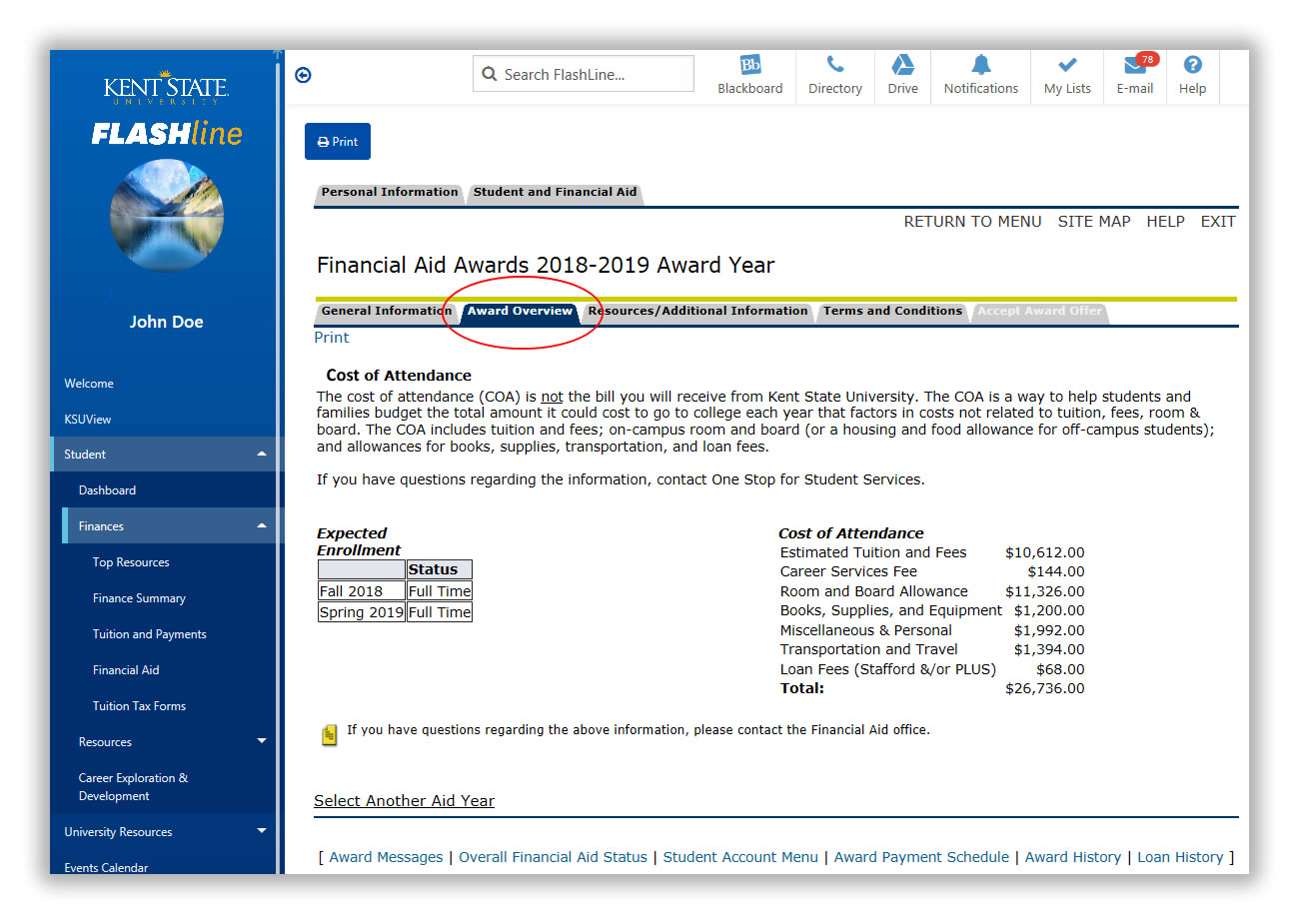 cost of attendance student